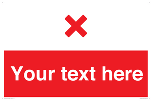 Custom red background, red cross sign